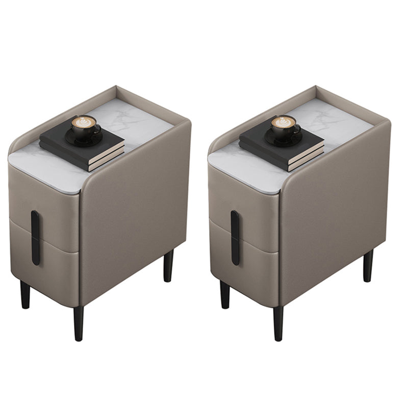 Modernos 2 cajones acento mesa de noche de mesa antiguo gabinete en la cama