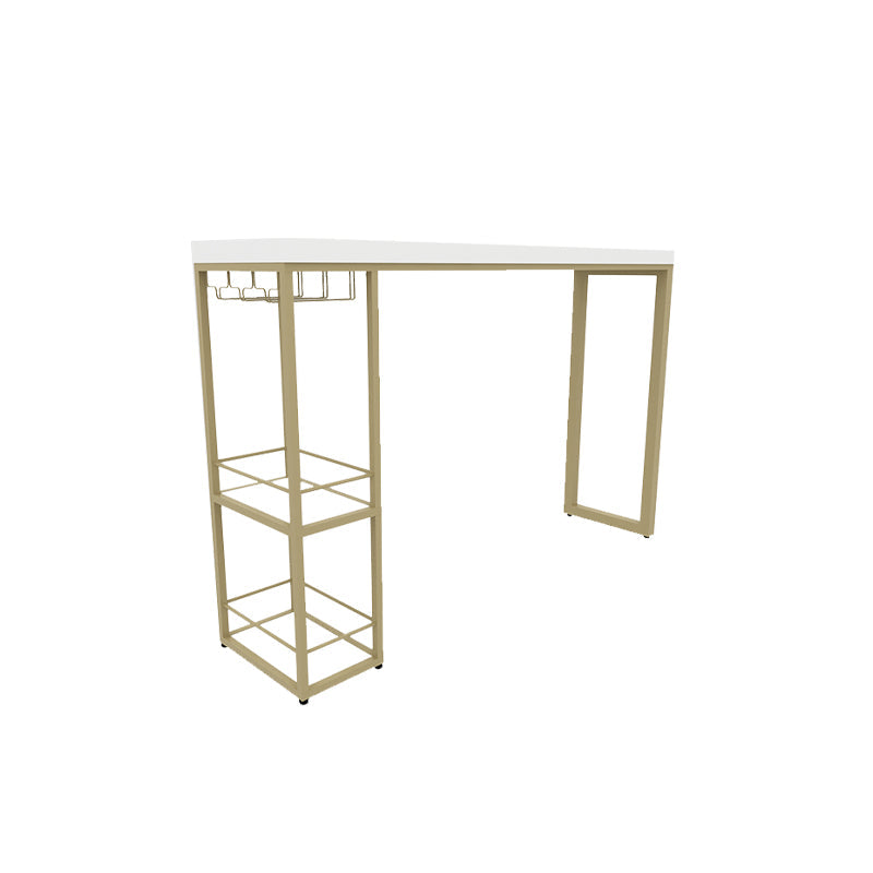 Glam-stijl rechthoekige bartafel, opbergbare basis voor woonkamer