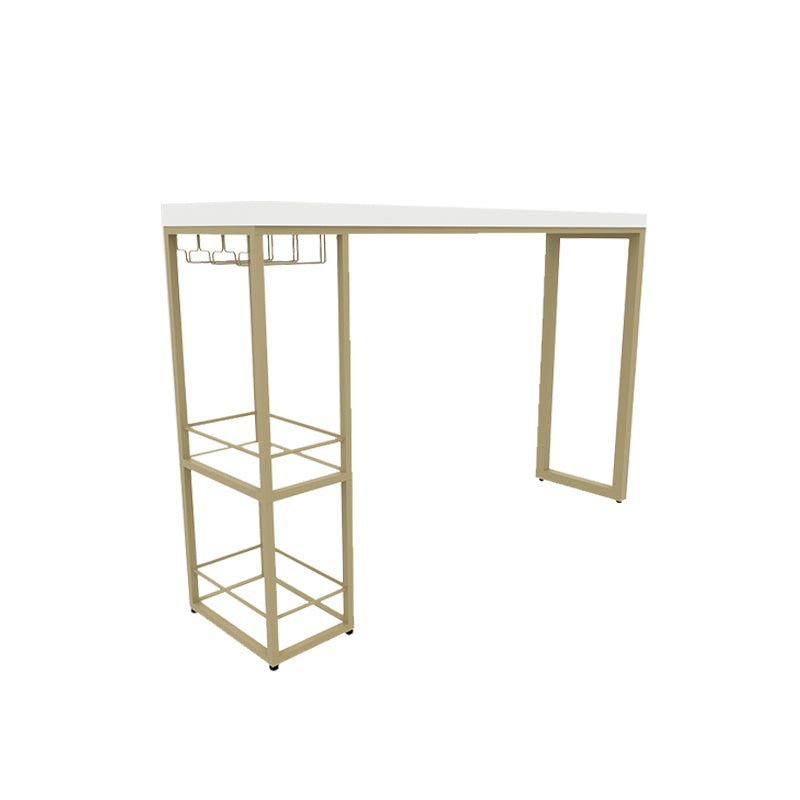Glam-stijl rechthoekige bartafel, opbergbare basis voor woonkamer