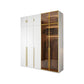 Modern White Wood Frame Wardrobe Armoire Freestanding Wardrobe with Soft Close Drawers