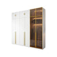 Modern White Wood Frame Wardrobe Armoire Freestanding Wardrobe with Soft Close Drawers