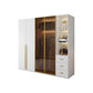Modern White Wood Frame Wardrobe Armoire Freestanding Wardrobe with Soft Close Drawers