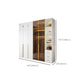 Modern White Wood Frame Wardrobe Armoire Freestanding Wardrobe with Soft Close Drawers