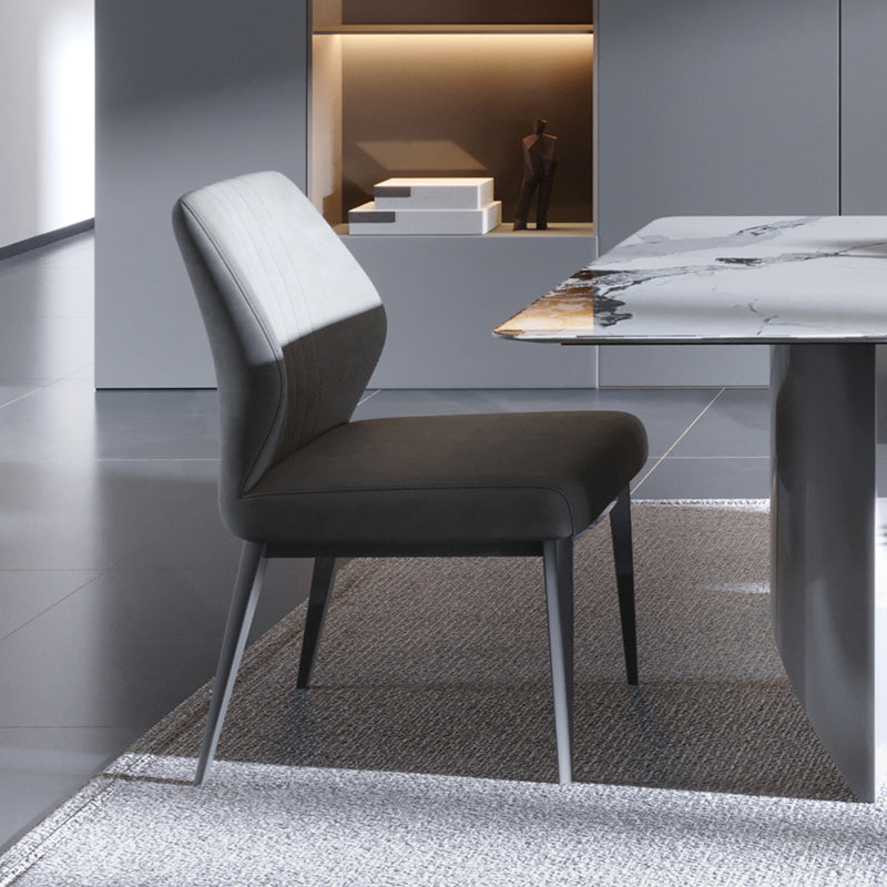 Faux Leder Esszimmerstühle Nordic Style Parsons Stuhl für Esszimmer