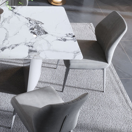 Faux lederen eetkamerstoelen Noordse stijl Parsons stoel voor eetkamer