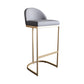 Tabourets de bar en simili cuir Glam Tabourets de salle à manger sans accoudoirs avec base en métal