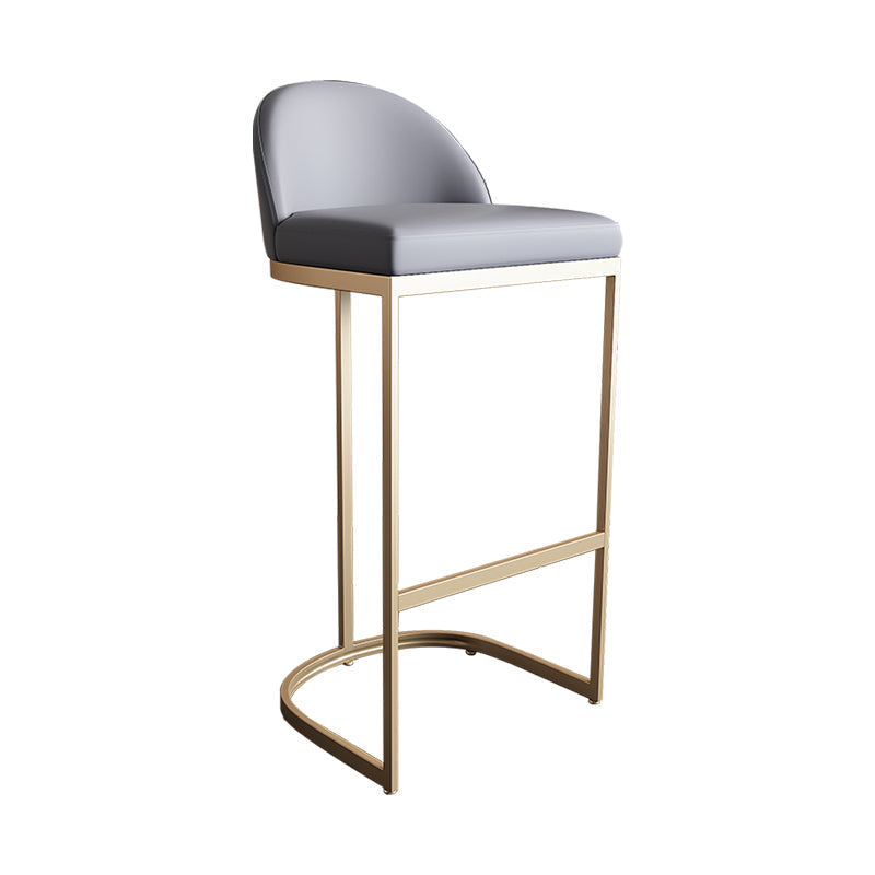 Tabourets de bar en simili cuir Glam Tabourets de salle à manger sans accoudoirs avec base en métal
