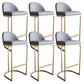 Tabourets de bar en simili cuir Glam Tabourets de salle à manger sans accoudoirs avec base en métal