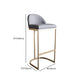 Tabourets de bar en simili cuir Glam Tabourets de salle à manger sans accoudoirs avec base en métal