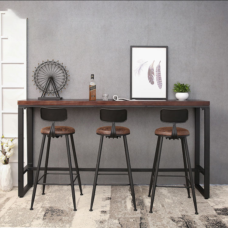 Contemporary Bar Stools Armless Dining Stools with Black Metal Base Clearhalo 'Bar Furniture' 'Bar Stools' 'bar_stools' 'furn' 'furn_bar_stools' 'Furniture' 'Kitchen & Dining Furniture' 7311115