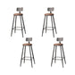 Contemporary Bar Stools Armless Dining Stools with Black Metal Base 4 Piece Set Upholstered Round Clearhalo 'Bar Furniture' 'Bar Stools' 'bar_stools' 'furn' 'furn_bar_stools' 'Furniture' 'Kitchen & Dining Furniture' 7311118