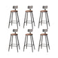 Contemporary Bar Stools Armless Dining Stools with Black Metal Base 6 Piece Set Upholstered Round Clearhalo 'Bar Furniture' 'Bar Stools' 'bar_stools' 'furn' 'furn_bar_stools' 'Furniture' 'Kitchen & Dining Furniture' 7311120