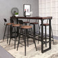 Contemporary Bar Stools Armless Dining Stools with Black Metal Base Clearhalo 'Bar Furniture' 'Bar Stools' 'bar_stools' 'furn' 'furn_bar_stools' 'Furniture' 'Kitchen & Dining Furniture' 7311121