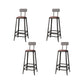 Contemporary Bar Stools Armless Dining Stools with Black Metal Base 4 Piece Set Upholstered Square Clearhalo 'Bar Furniture' 'Bar Stools' 'bar_stools' 'furn' 'furn_bar_stools' 'Furniture' 'Kitchen & Dining Furniture' 7311127
