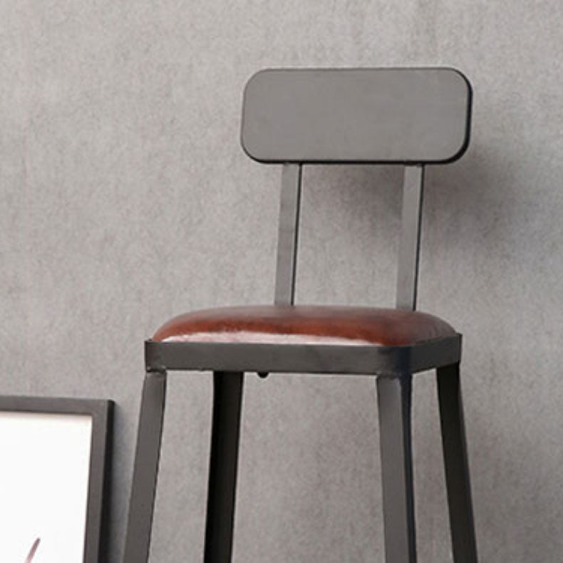 Contemporary Bar Stools Armless Dining Stools with Black Metal Base Clearhalo 'Bar Furniture' 'Bar Stools' 'bar_stools' 'furn' 'furn_bar_stools' 'Furniture' 'Kitchen & Dining Furniture' 7311128