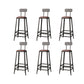 Contemporary Bar Stools Armless Dining Stools with Black Metal Base 6 Piece Set Upholstered Square Clearhalo 'Bar Furniture' 'Bar Stools' 'bar_stools' 'furn' 'furn_bar_stools' 'Furniture' 'Kitchen & Dining Furniture' 7311129