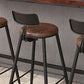 Contemporary Bar Stools Armless Dining Stools with Black Metal Base Clearhalo 'Bar Furniture' 'Bar Stools' 'bar_stools' 'furn' 'furn_bar_stools' 'Furniture' 'Kitchen & Dining Furniture' 7311130