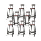 Contemporary Bar Stools Armless Dining Stools with Black Metal Base 8 Piece Set Upholstered Square Clearhalo 'Bar Furniture' 'Bar Stools' 'bar_stools' 'furn' 'furn_bar_stools' 'Furniture' 'Kitchen & Dining Furniture' 7311131