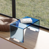 9" Wide Glam Corner Table Acrylic Rectangular Accent Side Table Clearhalo 'Coffee & Accent Tables' 'End & Side Tables' 'end_side_tables' 'furn' 'furn_end_side_tables' 'Furniture' 'Living Room Furniture' 7311138