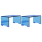 9" Wide Glam Corner Table Acrylic Rectangular Accent Side Table Blue 2 Clearhalo 'Coffee & Accent Tables' 'End & Side Tables' 'end_side_tables' 'furn' 'furn_end_side_tables' 'Furniture' 'Living Room Furniture' 7311142