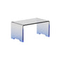 9" Wide Glam Corner Table Acrylic Rectangular Accent Side Table Blue-Clear 1 Clearhalo 'Coffee & Accent Tables' 'End & Side Tables' 'end_side_tables' 'furn' 'furn_end_side_tables' 'Furniture' 'Living Room Furniture' 7311144