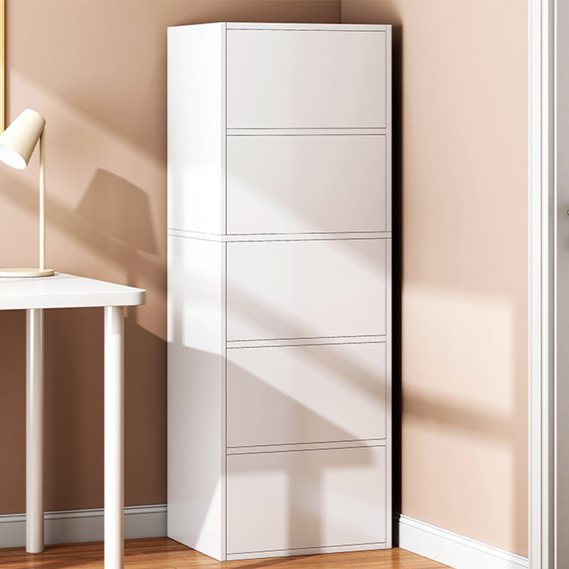 Contemporary Manufactured Wood Accent Cabinet Standard Storage Cabinet 16"L x 12"W x 62"H White Clearhalo 'Cabinets & Chests' 'cabinets_chests' 'furn' 'furn_cabinets_chests' 'Furniture' 'Living Room Furniture' 7311165