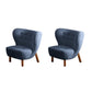 Basic Four Leg Lounge Chair Fixed Back Side Chair for Living Room Airy Blue Flannel 2 Piece Set Clearhalo 'Accent Chairs' 'accent_chairs' 'Chairs & Seating' 'furn' 'furn_accent_chairs' 'Furniture' 'Living Room Furniture' 7311240