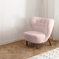 Basic Four Leg Lounge Chair Fixed Back Side Chair for Living Room Pink Flannel 1 Piece Clearhalo 'Accent Chairs' 'accent_chairs' 'Chairs & Seating' 'furn' 'furn_accent_chairs' 'Furniture' 'Living Room Furniture' 7311258