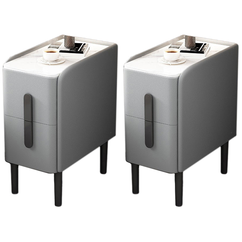 Modernos 2 cajones acento mesa de noche de mesa antigua