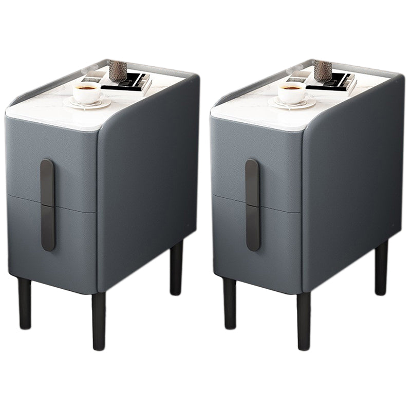 Modernos 2 cajones acento mesa de noche de mesa antigua