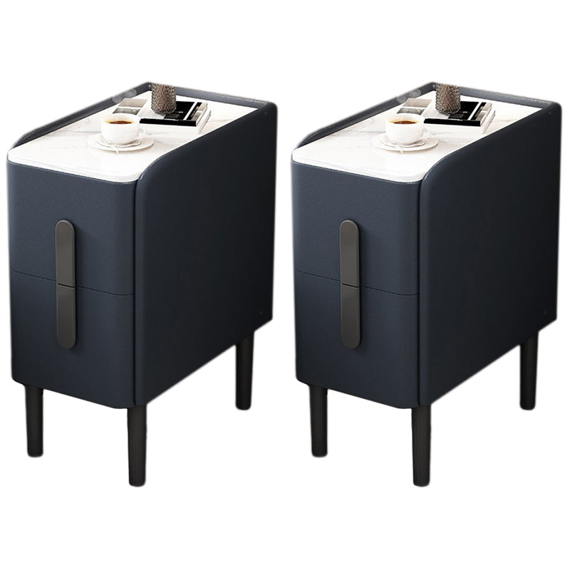 Modernos 2 cajones acento mesa de noche de mesa antigua