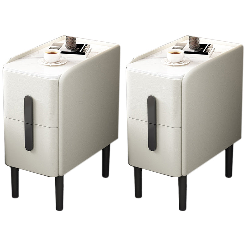 Modernos 2 cajones acento mesa de noche de mesa antigua