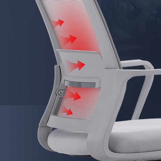 Meccanismo di inclinazione della sedia da slitta moderna nessuna sedia ergonomica angosciante con ruote