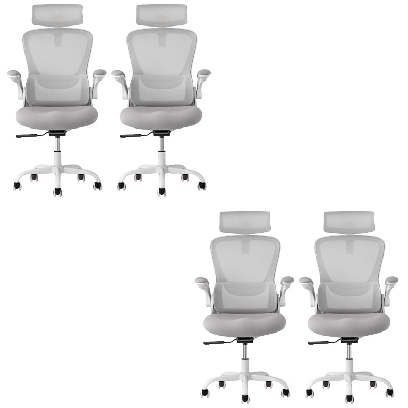 Modern Office Chair Removable Arms No Distressing Ergonomic Chair with Wheels 4 Piece Set Clearhalo 'furn' 'furn_office_chair' 'Furniture' 'Office Chairs' 'Office Furniture' 'office_chair' 7311304