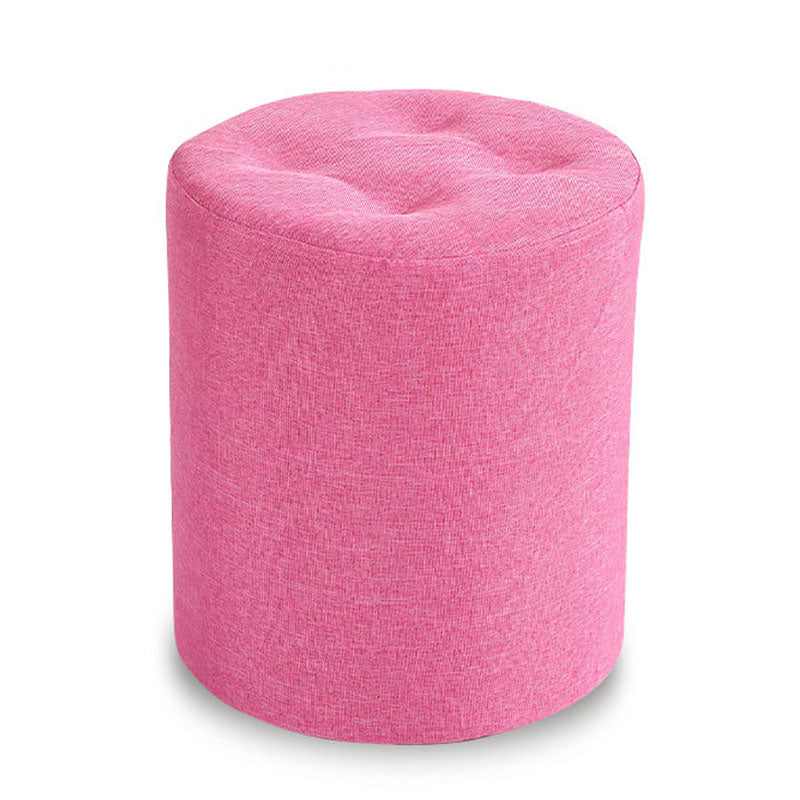 Stoffzylinderform Pouf Pure Color Tufted Contemporary Fade Resistant Pouf