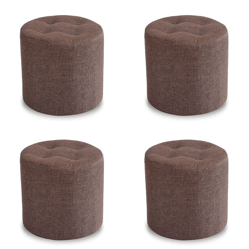 Stoffzylinderform Pouf Pure Color Tufted Contemporary Fade Resistant Pouf