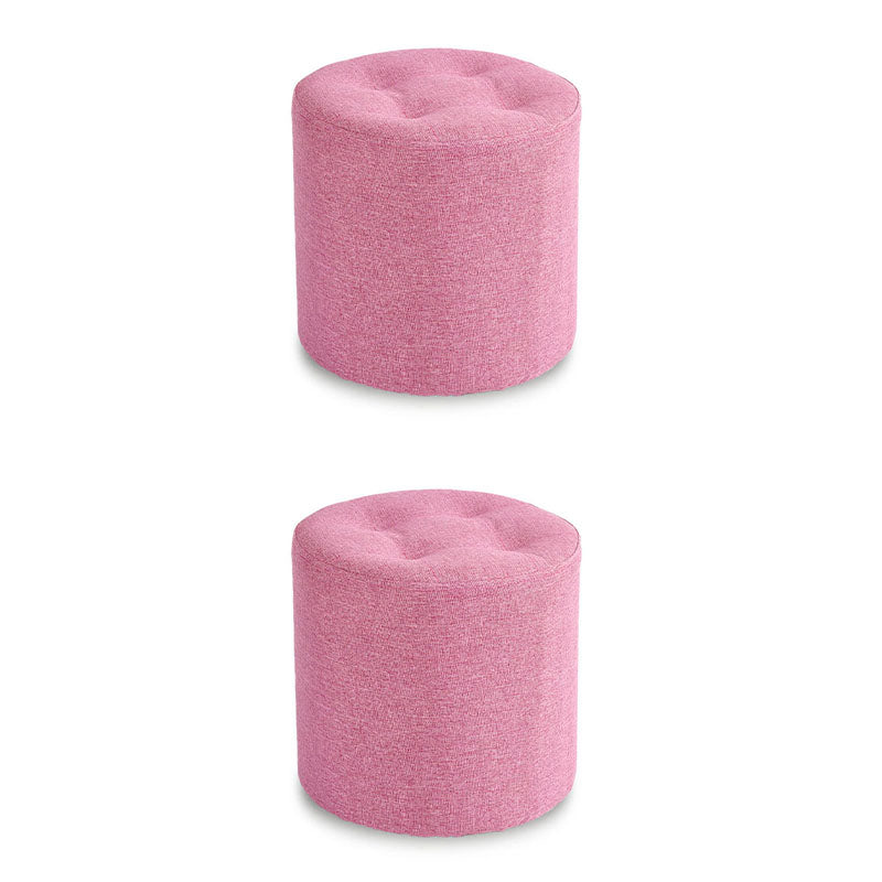 Stoffzylinderform Pouf Pure Color Tufted Contemporary Fade Resistant Pouf