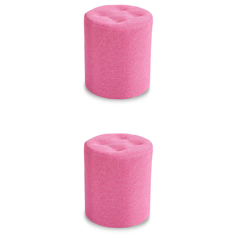 Stoffzylinderform Pouf Pure Color Tufted Contemporary Fade Resistant Pouf