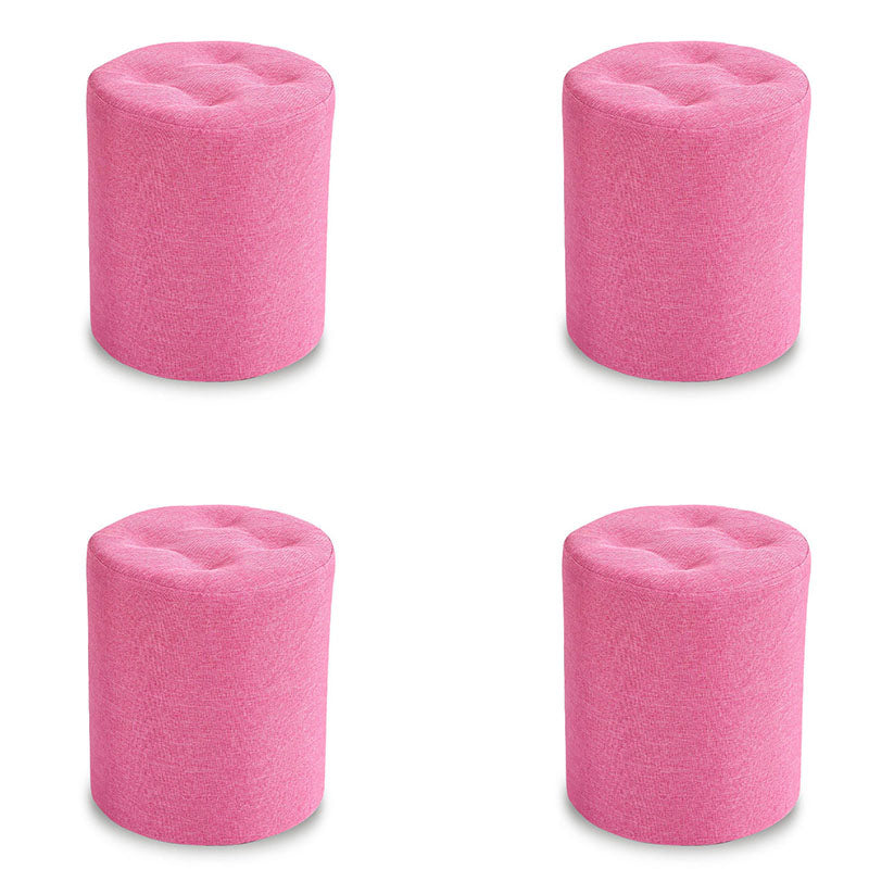 Stoffzylinderform Pouf Pure Color Tufted Contemporary Fade Resistant Pouf