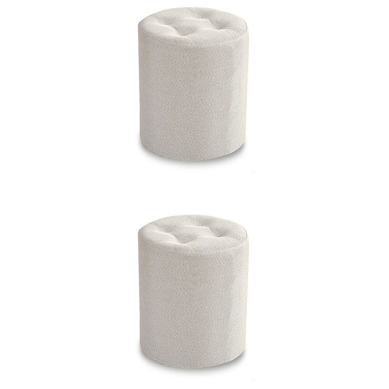 Stoffzylinderform Pouf Pure Color Tufted Contemporary Fade Resistant Pouf