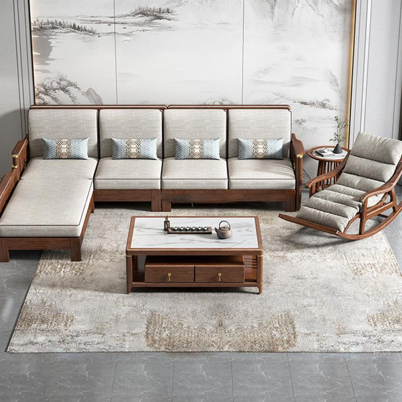 Mid Century Modern Sofa Rocking Chair Indoor Wooden Rocking Chair with Cushion Clearhalo 'Chairs & Seating' 'furn' 'furn_rocking_chairs' 'Furniture' 'Living Room Furniture' 'Rocking Chairs' 'rocking_chairs' 7311400