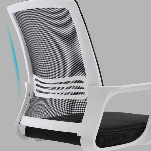 Sedia da ufficio moderna fissa braccia senza angoscia sedia da scrivania con schiena traspirante