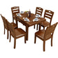 Modern Style Solid Wood Furniture 5/7 Pcs Rectangle Dinette Table with Armless Chair Clearhalo 'Dining Room Sets' 'Dining Tables & Seating' 'dining_room_set' 'furn' 'furn_dining_room_set' 'Furniture' 'Kitchen & Dining Furniture' 7311505