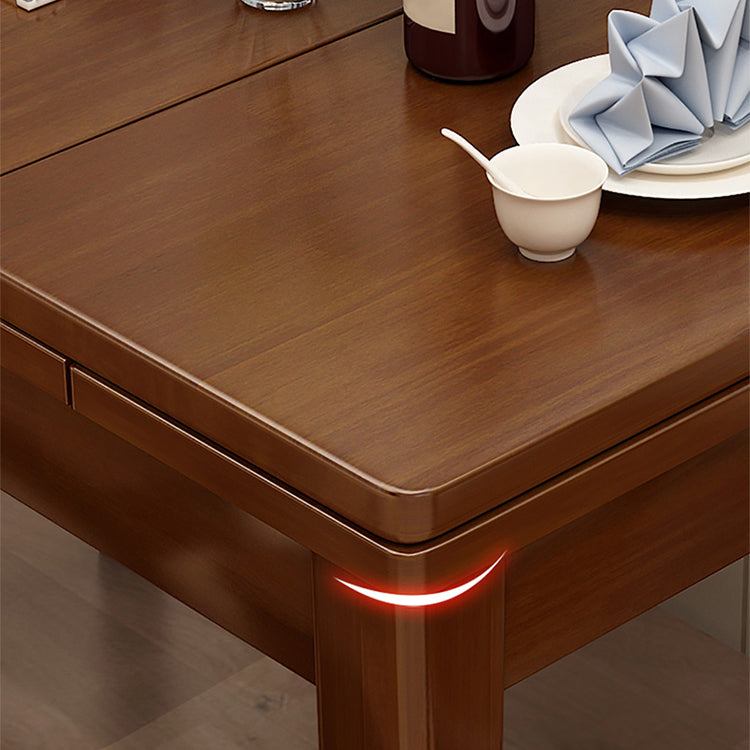 Modern Style Solid Wood Furniture 5/7 Pcs Rectangle Dinette Table with Armless Chair Clearhalo 'Dining Room Sets' 'Dining Tables & Seating' 'dining_room_set' 'furn' 'furn_dining_room_set' 'Furniture' 'Kitchen & Dining Furniture' 7311508