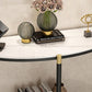 Glam Half Moon Accent Table Iron Sofa Console Table for Hall
