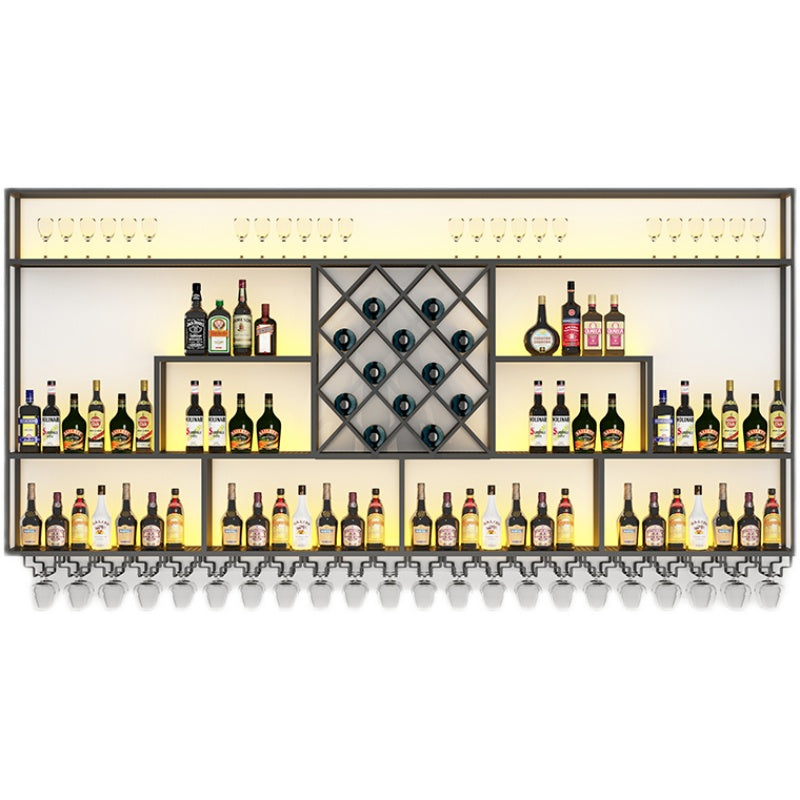 Modern Style Wine Rack Iron Shelf Wall Mounted Wine Rack for Bar Clearhalo 'furn' 'furn_wine_racks' 'Furniture' 'Kitchen & Dining Furniture' 'Wine Racks' 'wine_racks' 7311806