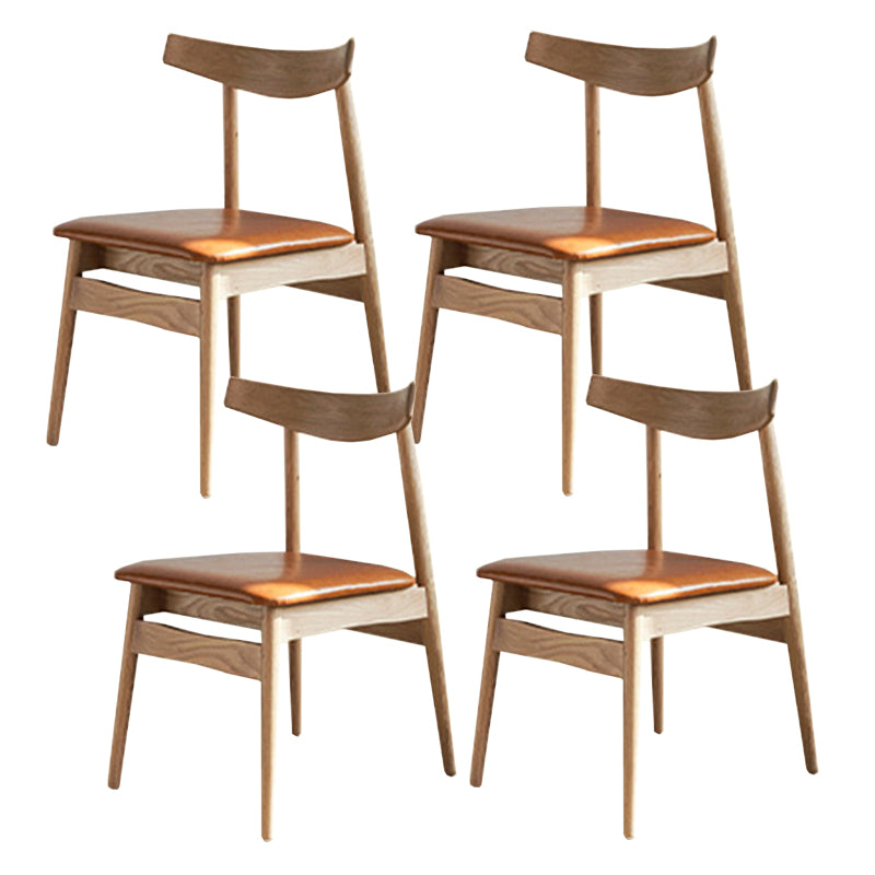 Modern Dining Table Set 1/3/4/5 Pieces with Wood Base Kitchen Furniture Set 4 Brown Chairs Clearhalo 'Dining Room Sets' 'Dining Tables & Seating' 'dining_room_set' 'furn' 'furn_dining_room_set' 'Furniture' 'Kitchen & Dining Furniture' 7311825