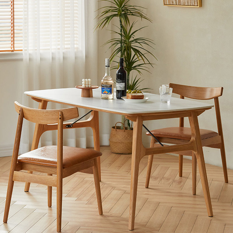 Modern Dining Table Set 1/3/4/5 Pieces with Wood Base Kitchen Furniture Set 3 Pieces: Table, 2 Chairs Clearhalo 'Dining Room Sets' 'Dining Tables & Seating' 'dining_room_set' 'furn' 'furn_dining_room_set' 'Furniture' 'Kitchen & Dining Furniture' 7311826