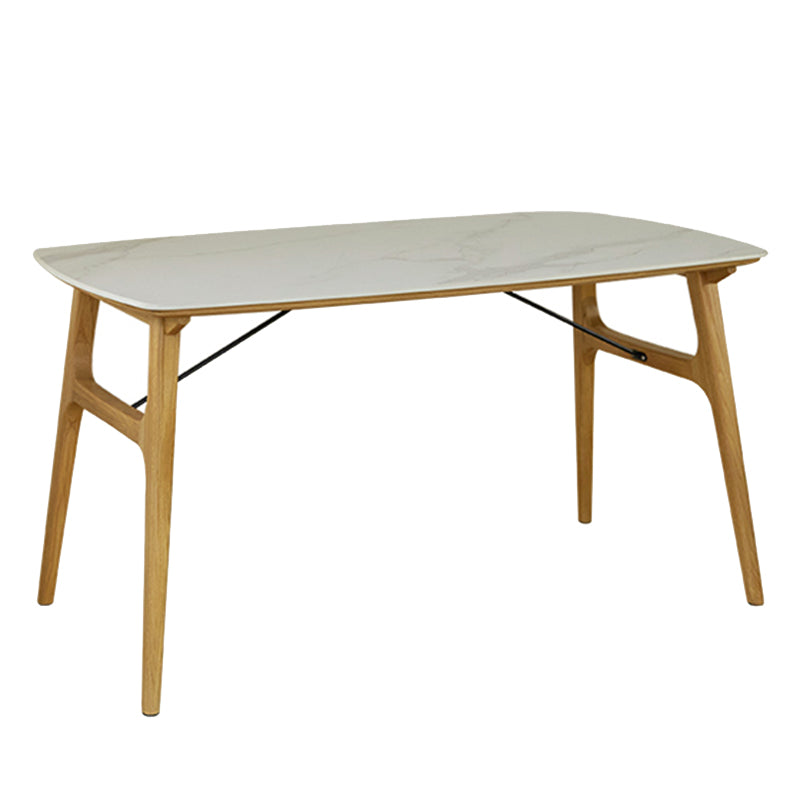 Modern Dining Table Set 1/3/4/5 Pieces with Wood Base Kitchen Furniture Set White 63"L x 31.5"W Clearhalo 'Dining Room Sets' 'Dining Tables & Seating' 'dining_room_set' 'furn' 'furn_dining_room_set' 'Furniture' 'Kitchen & Dining Furniture' 7311829