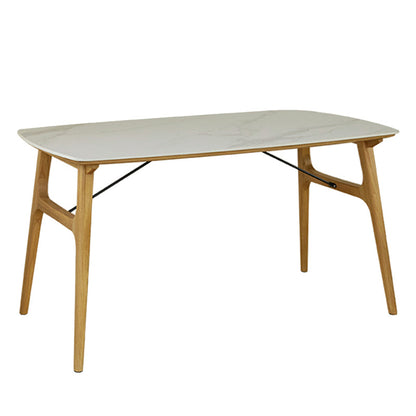 Modern Dining Table Set 1/3/4/5 Pieces with Wood Base Kitchen Furniture Set White 63"L x 31.5"W Clearhalo 'Dining Room Sets' 'Dining Tables & Seating' 'dining_room_set' 'furn' 'furn_dining_room_set' 'Furniture' 'Kitchen & Dining Furniture' 7311829